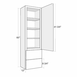 Montclair Cashmere WD1860: Straight Top Of Counter Cabinet: Assembled Kitchen Cabinets