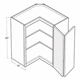 Montclair Cashmere WSQ2430: 30" High Square Corner Wall Cabinet: Assembled Kitchen Cabinets