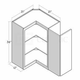 Montclair Cashmere WSQ2436: 36" High Square Corner Wall Cabinet: Assembled Kitchen Cabinets