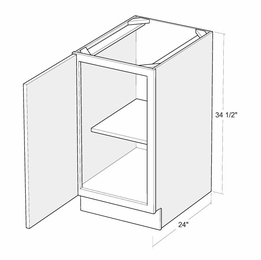 Montclair Lace B12FH-L: 12" Full Height Door Base Cabinet (Left Hinge Door): Assembled Kitchen Cabinets