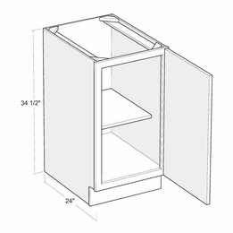 Montclair Lace B18FH-R: 18" Full Height Door Base Cabinet (Right Hinge Door): Assembled Kitchen Cabinets
