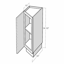 Montclair Lace BAC12FH-L: 12" Full Height Door Angle Base Cabinet (Left Hinge Door): Assembled Kitchen Cabinets