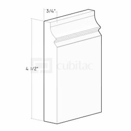 Montclair Lace BMC5A: 4-1/2" Cove Base Molding: Assembled Kitchen Cabinets