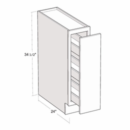 Montclair Lace BSP12: 12" Spice Base Cabinet: Assembled Kitchen Cabinets