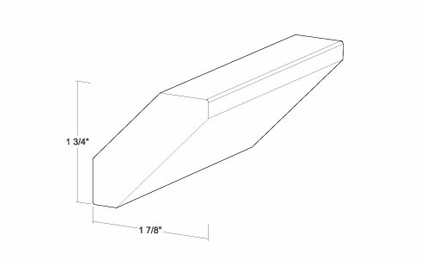 Montclair Lace CMA3A: 2 1/2" Crown Molding Angled: Assembled Kitchen Cabinets