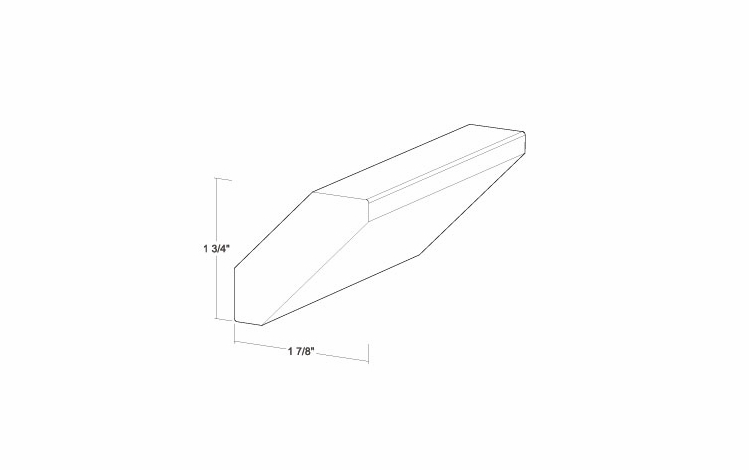 Montclair Lace CMA3A: 2 1/2" Crown Molding Angled: Assembled Kitchen Cabinets