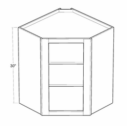Montclair Lace CWFI2430: Finished Interior Corner Wall Cabinet: Assembled Kitchen Cabinets