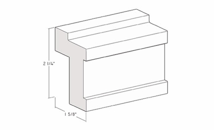 Montclair Lace LMG2A: 2 1/4" Light Rail Molding With 10mm Profile : Assembled Kitchen Cabinets
