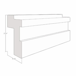 Montclair Lace LMI2A: 2 1/4" Light Rail Molding With Insert Groove: Assembled Kitchen Cabinets
