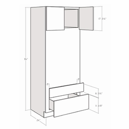 Montclair Lace OVC3384: 84" Combo Oven Cabinet: Assembled Kitchen Cabinets