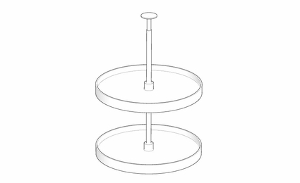 Montclair Lace PLASTIC-LS30: Plastic Wall Lazy Susan: Assembled Kitchen Cabinets