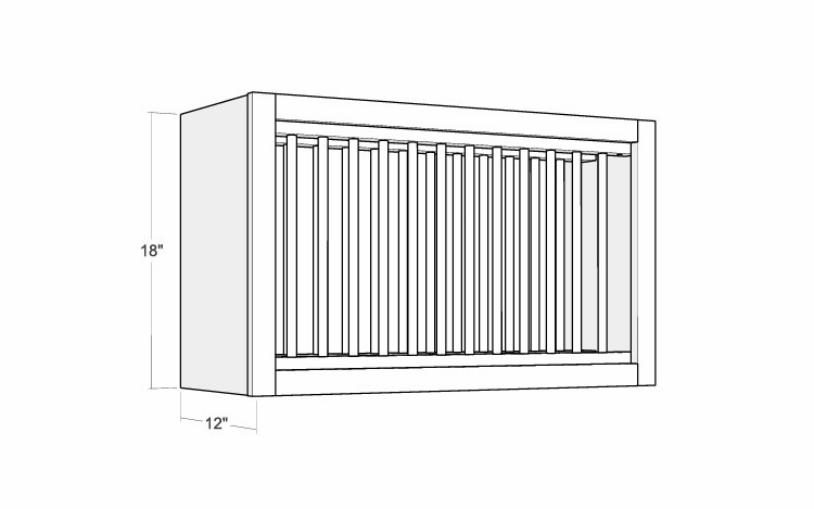 Montclair Lace PR3018: Plate Rack Cabinet: Assembled Kitchen Cabinets