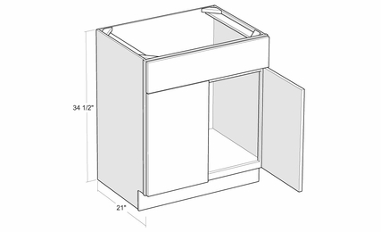 Montclair Lace V3321: 33" Vanity Sink Base Cabinet: Assembled Kitchen Cabinets