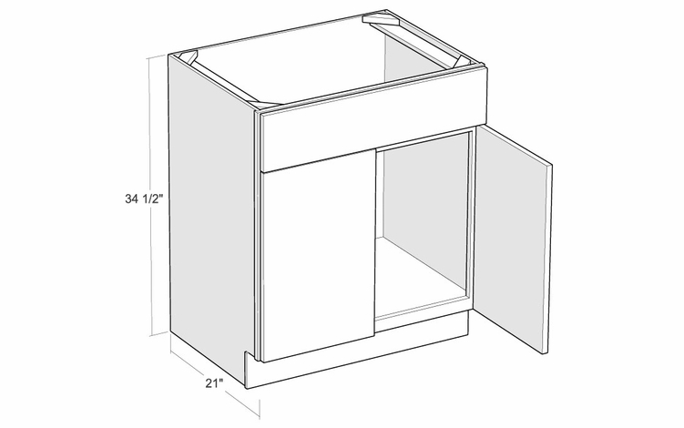 Montclair Lace V3321: 33" Vanity Sink Base Cabinet: Assembled Kitchen Cabinets