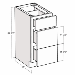 Montclair Lace VDB1221: 12" Vanity 3-Drawer Base Cabinet: Assembled Kitchen Cabinets
