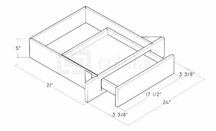 Montclair Lace VDDT24X21: Desk Drawer: Assembled Kitchen Cabinets