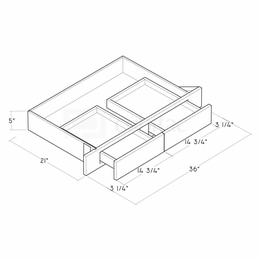 Montclair Lace VDDT36X21: Desk Drawer: Assembled Kitchen Cabinets
