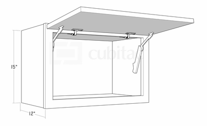 Montclair Lace W2415HD: 15" Horizontal Cabinet: Assembled Kitchen Cabinets