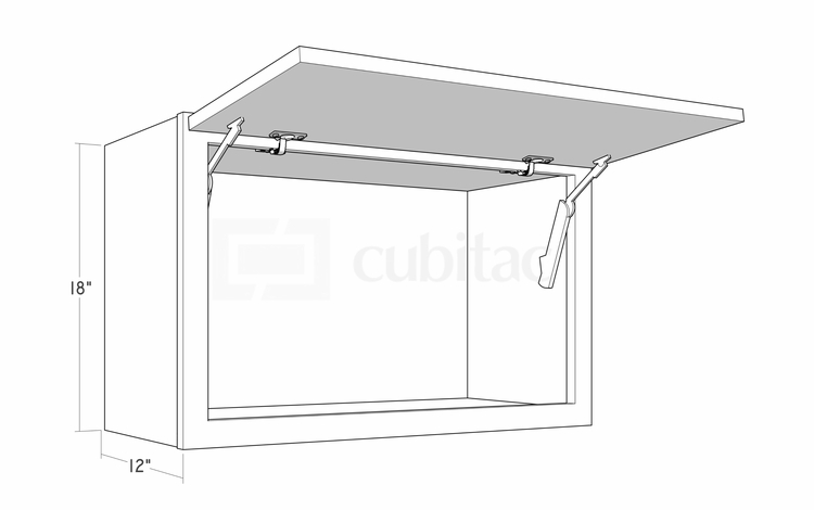 Montclair Lace W3018HD: 18" Horizontal Cabinet: Assembled Kitchen Cabinets