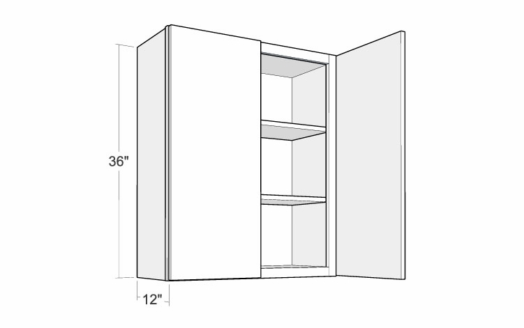 Montclair Lace W3036: 36" High Wall Cabinet: Assembled Kitchen Cabinets