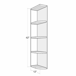 Montclair Lace WS642-L: Wall End Open Cabinet (Left Opening): Assembled Kitchen Cabinets