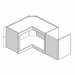 Montclair Lace WSQ2415: 15" High Square Corner Wall Cabinet: Assembled Kitchen Cabinets