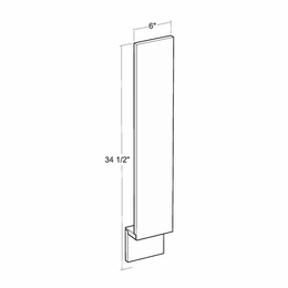 Montclair Sapphire BF6: Base Filler 6": Assembled Kitchen Cabinets