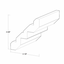 Montclair Sapphire CMS5A: 4 3/4" Crown Molding With Steps : Assembled Kitchen Cabinets