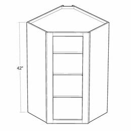 Montclair Sapphire CWFI2442: Finished Interior Corner Wall Cabinet: Assembled Kitchen Cabinets