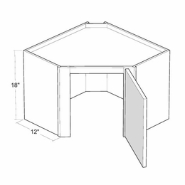 Montclair Sapphire CWTC2418: 18" High Top Of Counter Cabinet: Assembled Kitchen Cabinets