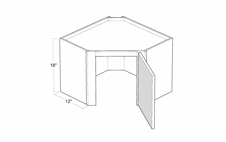 Montclair Sapphire CWTC2418: 18" High Top Of Counter Cabinet: Assembled Kitchen Cabinets