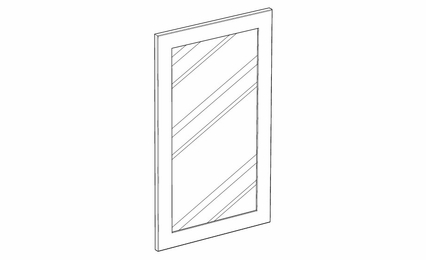 Montclair Sapphire GD1530: 30" High Glass Door: Assembled Kitchen Cabinets