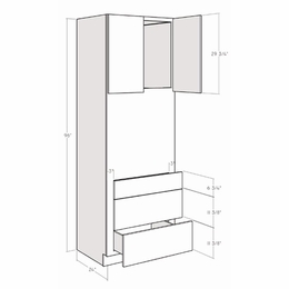 Montclair Sapphire OVS3096: 96" Single Oven Cabinet: Assembled Kitchen Cabinets