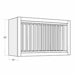 Montclair Sapphire PR3018: Plate Rack Cabinet: Assembled Kitchen Cabinets