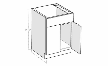 Montclair Sapphire SB30-1: 30" Sink Base Cabinet: Assembled Kitchen Cabinets