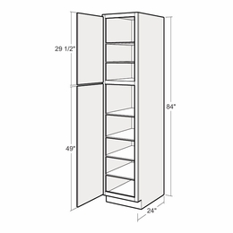 Montclair Sapphire UC1524x84-L: 15" Utility Cabinet (Left Hinge Door): Assembled Kitchen Cabinets