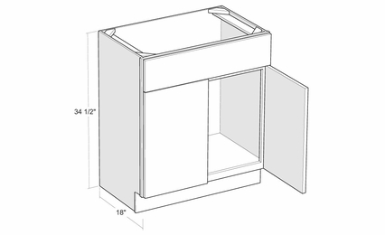 Montclair Sapphire V3018: 30" Vanity Sink Base Cabinet: Assembled Kitchen Cabinets