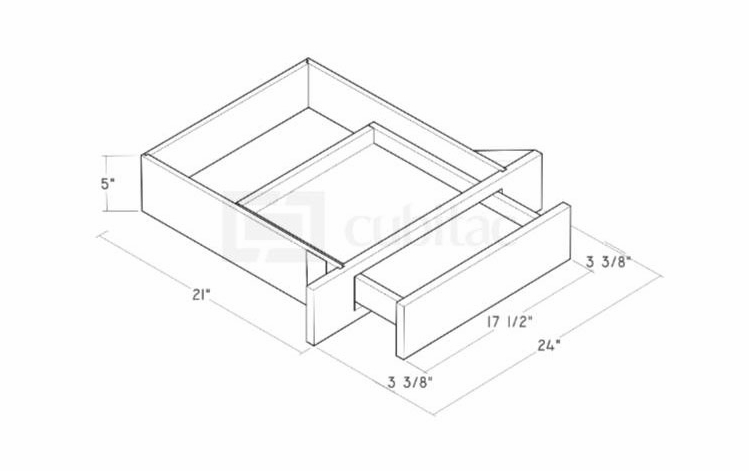 Montclair Sapphire VDDT24X21: Desk Drawer: Assembled Kitchen Cabinets