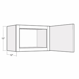 Montclair Sapphire W1812: 12" High Wall Cabinet: Assembled Kitchen Cabinets