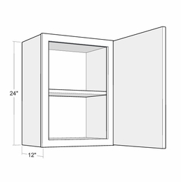 Montclair Sapphire W1824: 24" High Wall Cabinet: Assembled Kitchen Cabinets