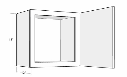 Montclair Sapphire W2118: 18" High Wall Cabinet: Assembled Kitchen Cabinets