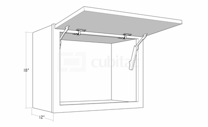 Montclair Sapphire W2418HD: 18" Horizontal Cabinet: Assembled Kitchen Cabinets