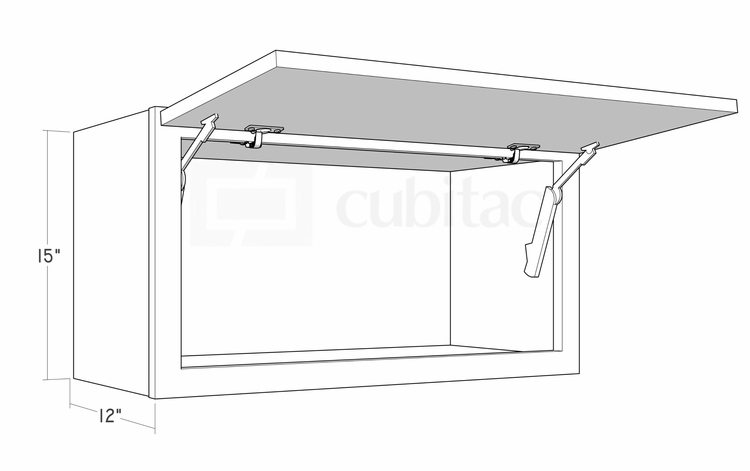 Montclair Sapphire W3015HD: 15" Horizontal Cabinet: Assembled Kitchen Cabinets