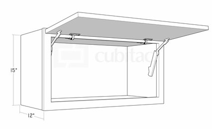 Montclair Sapphire W3015HD: 15" Horizontal Cabinet: Assembled Kitchen Cabinets