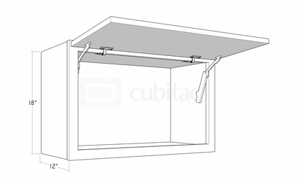 Montclair Sapphire W3018HD: 18" Horizontal Cabinet: Assembled Kitchen Cabinets