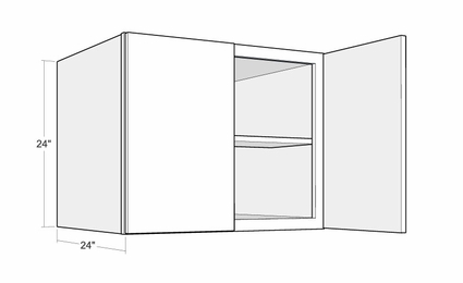 Montclair Sapphire W3324x24: 24" Deep Wall Cabinet: Assembled Kitchen Cabinets