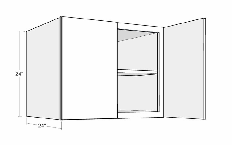 Montclair Sapphire W3324x24: 24" Deep Wall Cabinet: Assembled Kitchen Cabinets