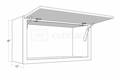 Montclair Sapphire W3618HD: 18" Horizontal Cabinet: Assembled Kitchen Cabinets