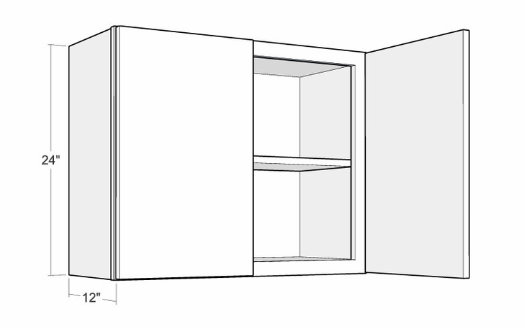 Montclair Sapphire W3624: 24" High Wall Cabinet: Assembled Kitchen Cabinets