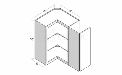 Montclair Sapphire WSQ2436: 36" High Square Corner Wall Cabinet: Assembled Kitchen Cabinets